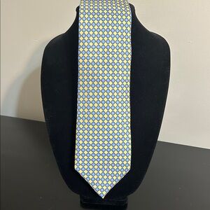 Peter Blair 100% Silk Yellow & Blue Pattern Men's Tie